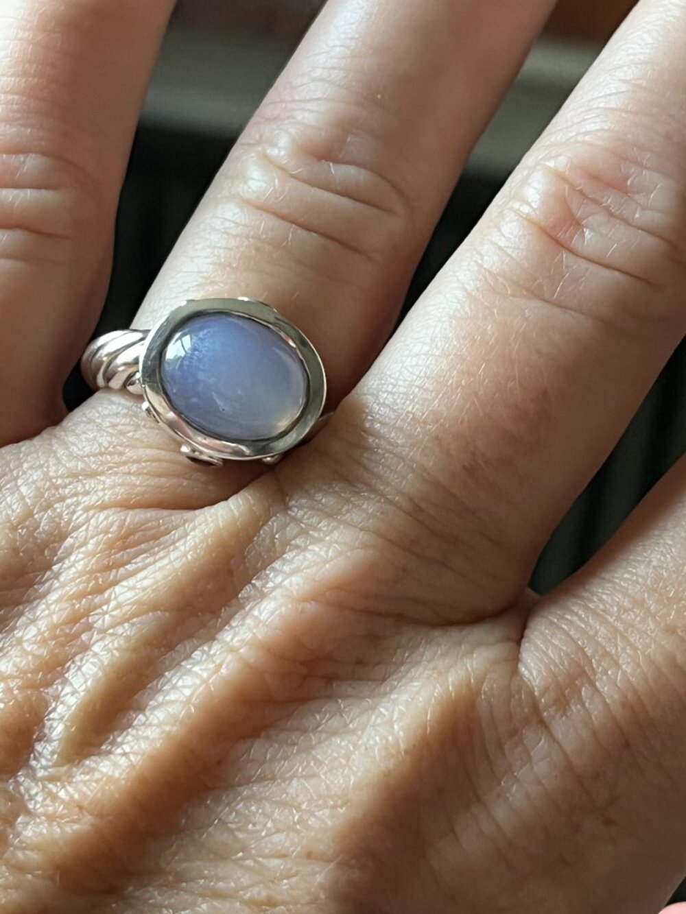 David Yurman Renaissance Moonstone and Amethyst Cable Ring